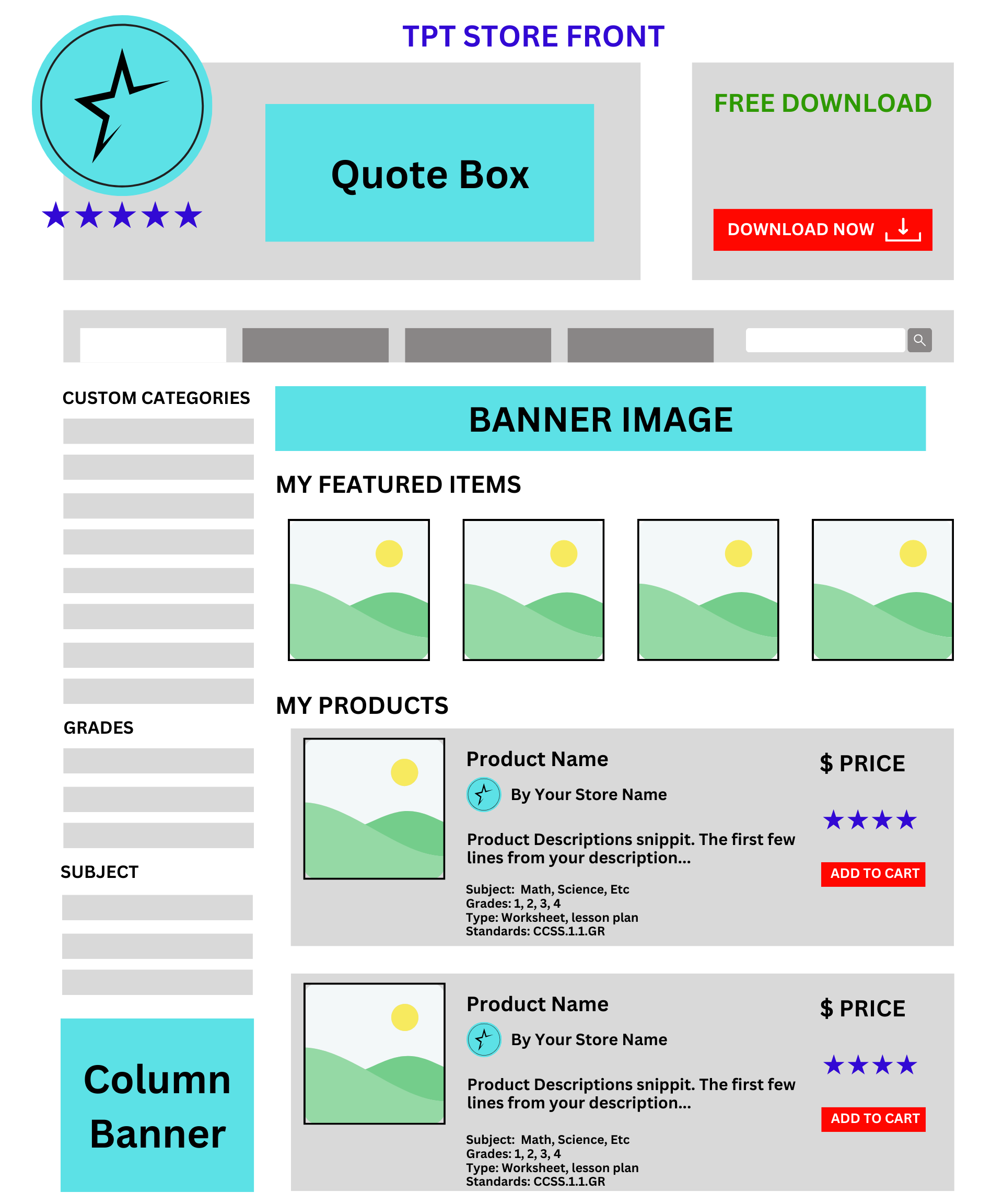How to Create and Optimize Banners in your TpT Store - Amplify Your TpT ...