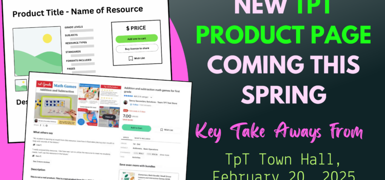 New TpT Product Page Coming this Spring New TpT Product Page Coming this Spring