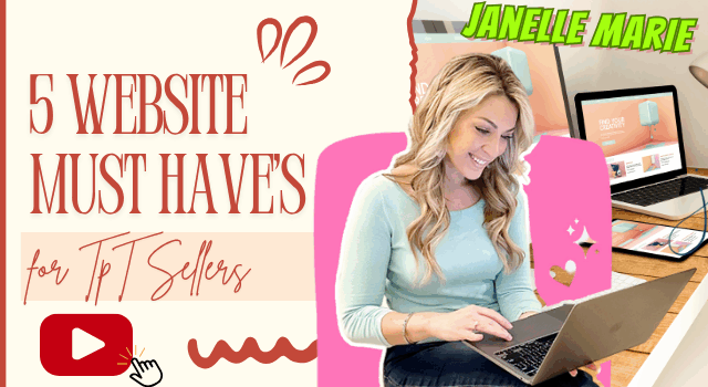 5 Website Must Haves for TpT Sellers (Even If You’re Just Getting Started) by Janelle Marie Rawlins 5 Website Must Haves for TpT Sellers (Even If You’re Just Getting Started) by Janelle Marie Rawlins